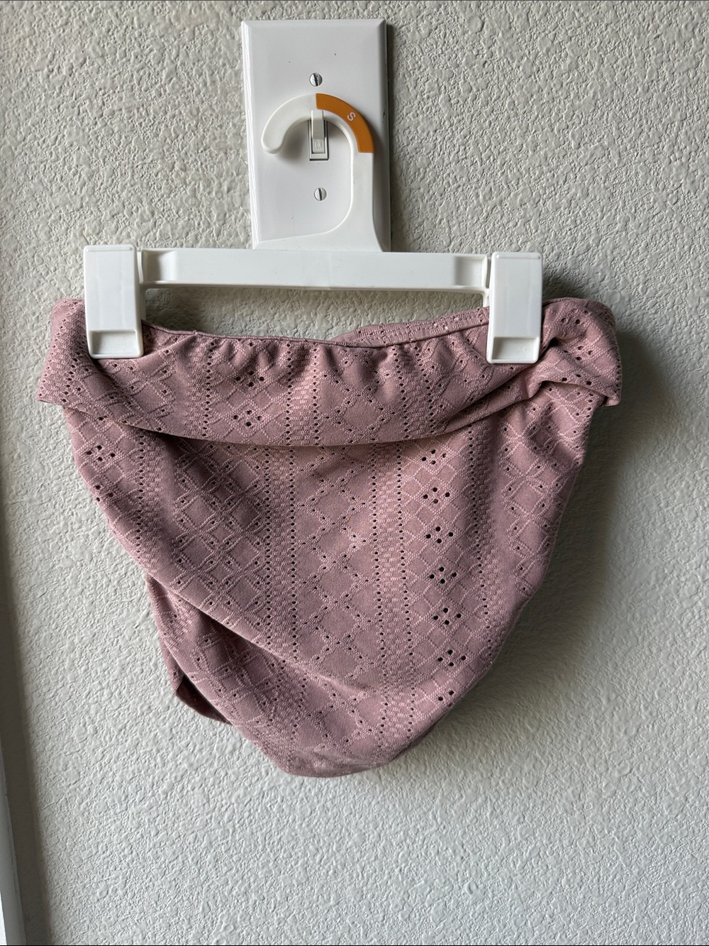 SHEIN Dusty Rose Eyelet Knit Skirted Bottoms